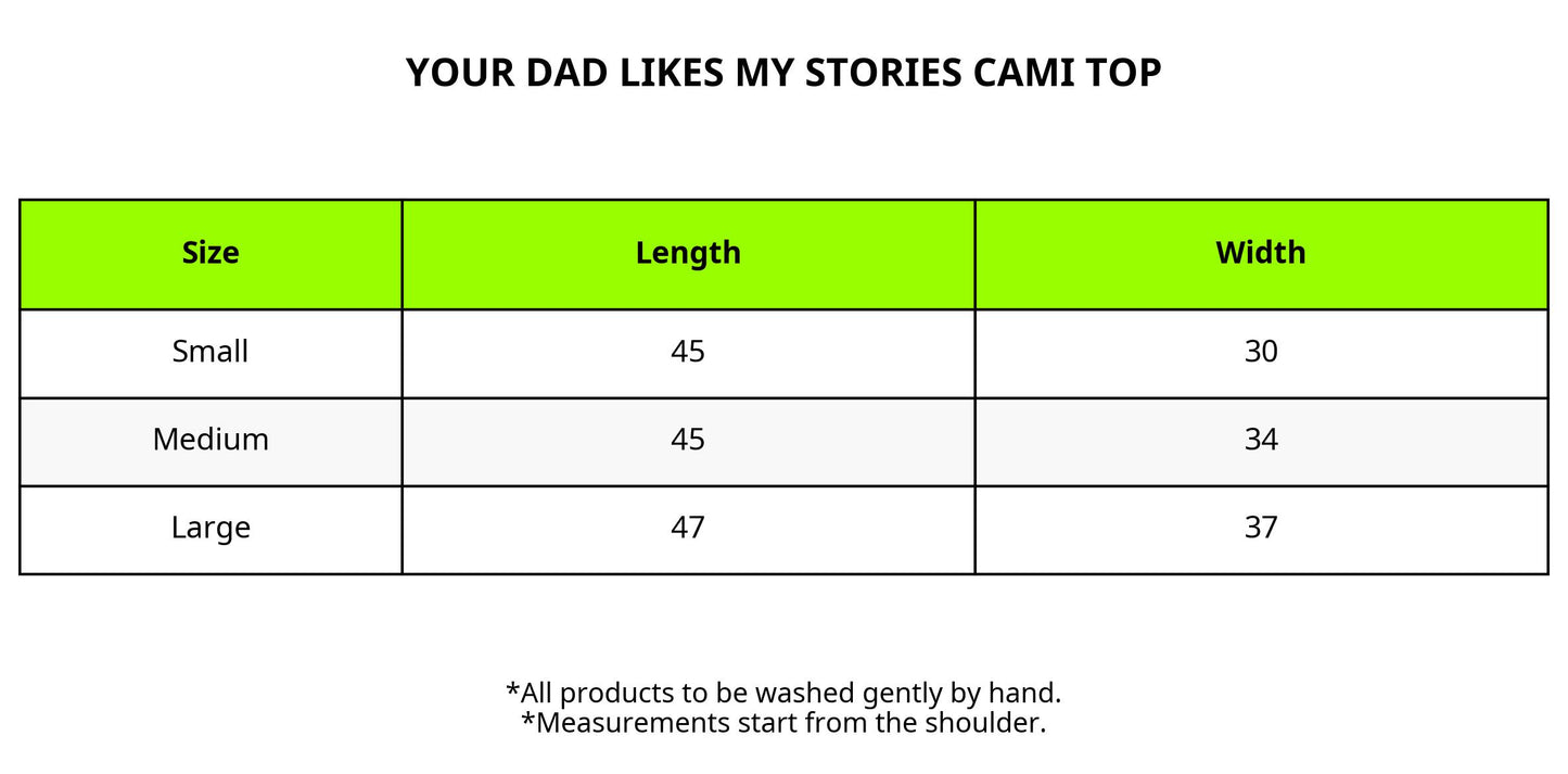 your dad likes my stories cami