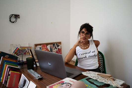 i cried at work tank top