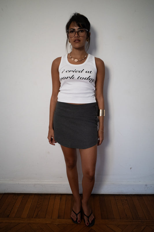 i cried at work tank top